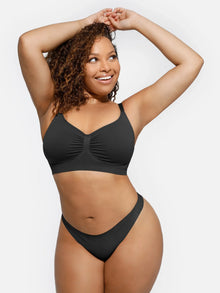 EVERENZA Seamless Wireless Bra – Black