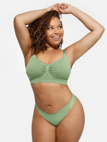EVERENZA Seamless Wireless Bra – Light Green