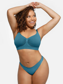 EVERENZA Seamless Wireless Bra – Deep Sea Green