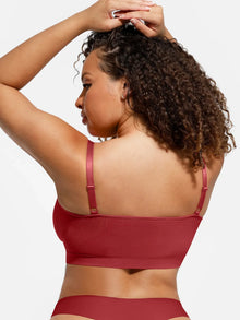 EVERENZA Seamless Wireless Bra – Dark Red