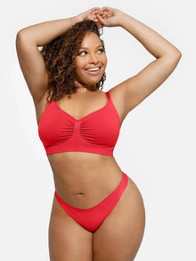 EVERENZA Seamless Wireless Bra – Rust Red