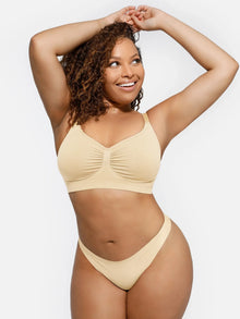 EVERENZA Seamless Wireless Bra – Butter Cream