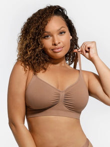 EVERENZA Seamless Wireless Bra – Mocha Brown