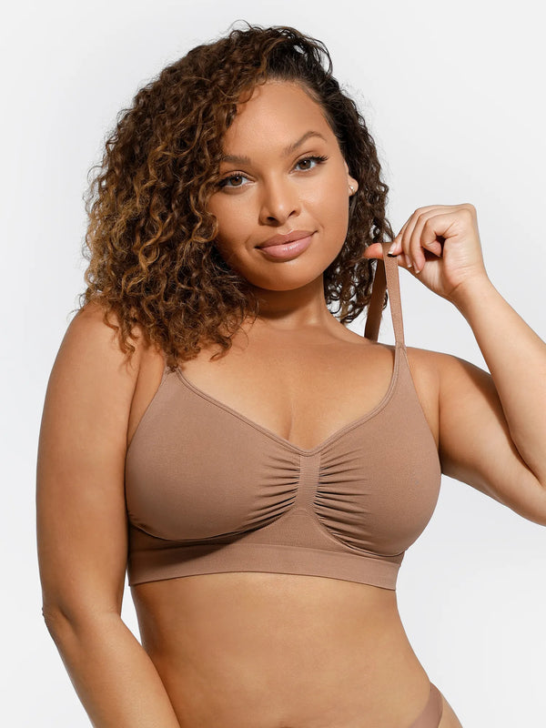 EVERENZA Seamless Wireless Bra – Mocha Brown