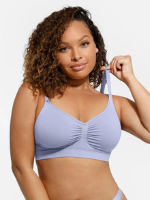 EVERENZA Seamless Wireless Bra – Light Blue