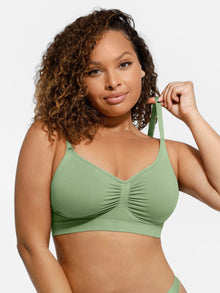 EVERENZA Seamless Wireless Bra – Light Green