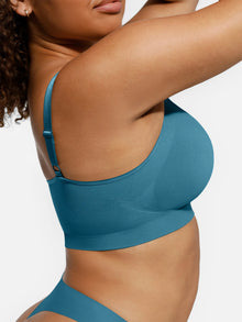 EVERENZA Seamless Wireless Bra – Deep Sea Green