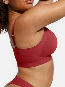 EVERENZA Seamless Wireless Bra – Dark Red