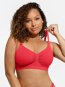 EVERENZA Seamless Wireless Bra – Rust Red