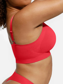 EVERENZA Seamless Wireless Bra – Rust Red