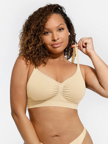 EVERENZA Seamless Wireless Bra – Butter Cream