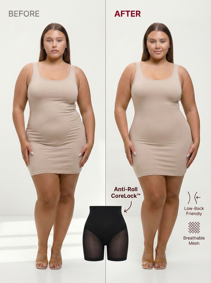 Everenza Amelia CoreLock Shaping Shorts — Tummy Control & Butt Lift