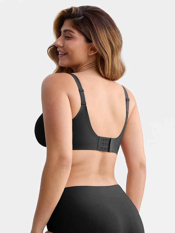 Black — Everenza Lena Wireless Plunge T-Shirt Bra
