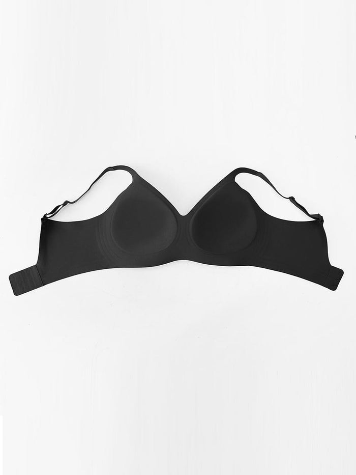 Black — Everenza Lena Wireless Plunge T-Shirt Bra