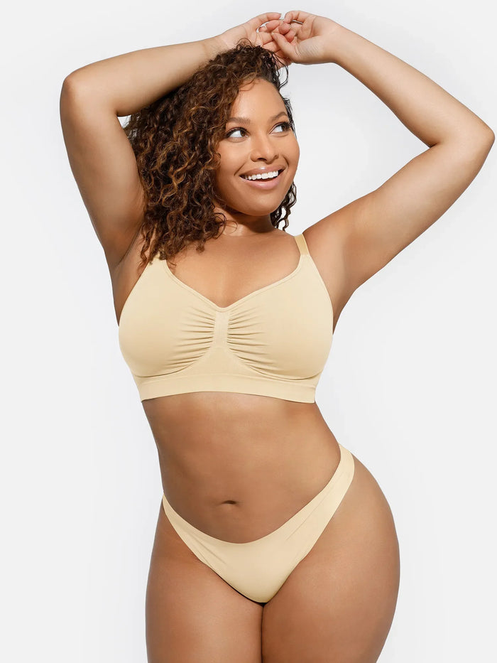 EVERENZA Seamless Wireless Bra – Butter Cream