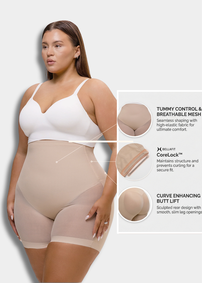 Everenza Amelia CoreLock Shaping Shorts — Tummy Control & Butt Lift