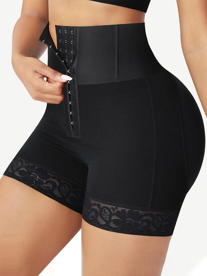 Everenza Vera Firm Shaper Shorts — Adjustable Hook & Butt Lift – Black