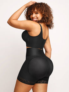 Everenza Vera Firm Shaper Shorts — Adjustable Hook & Butt Lift – Black