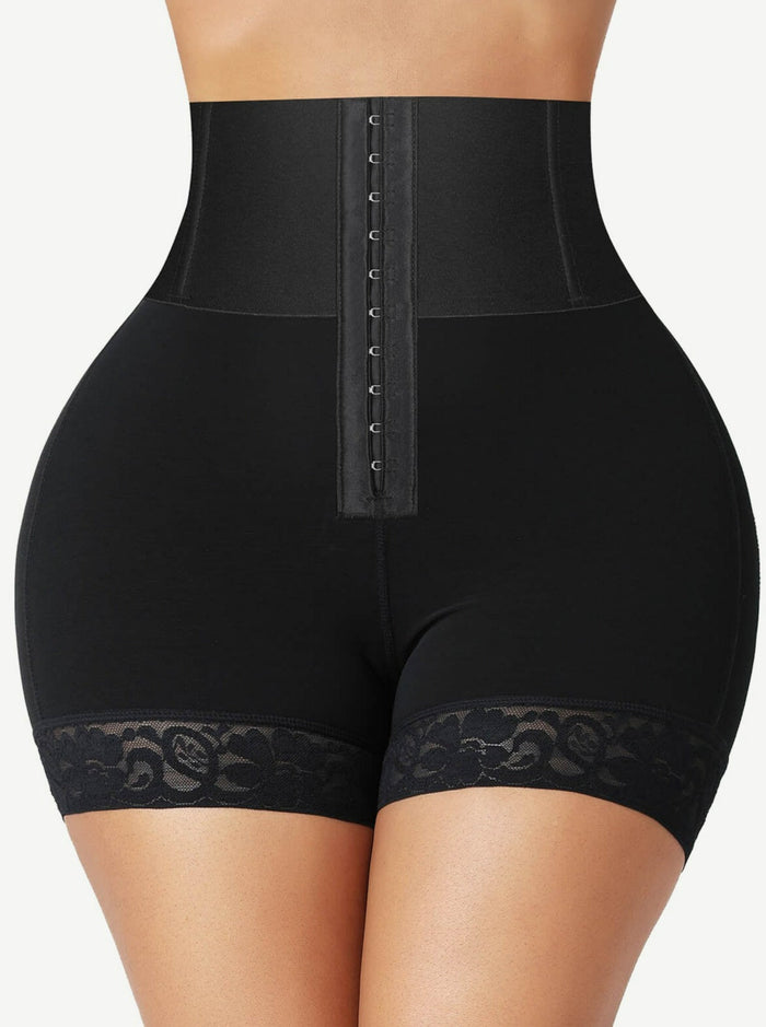 Everenza Vera Firm Shaper Shorts — Adjustable Hook & Butt Lift – Black