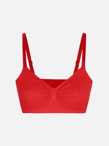 EVERENZA Seamless Wireless Bra – Rust Red